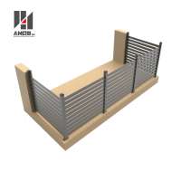 Easily Assembled Security s Aluminium Metal Slat, New Design Modern Garden Decoration Safe Aluminum Boundary Wall Rail Ing Fence